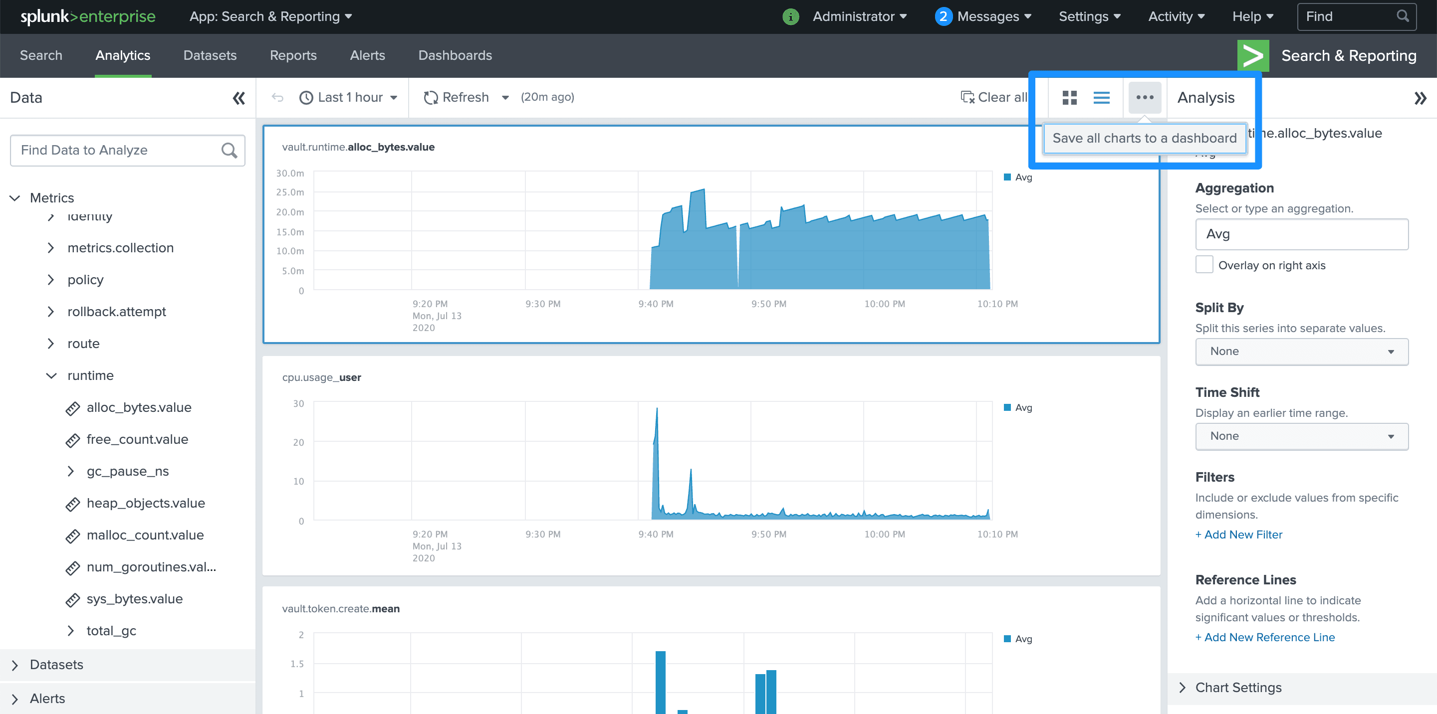 Save all to charts step